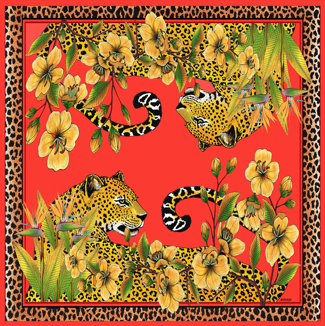 Leopard Bloom Napkins (Set of 2)