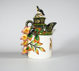 Birds and lilies vinegar jug
