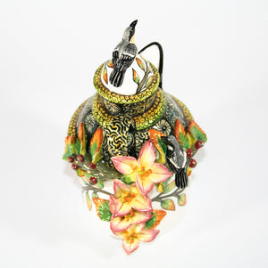 Birds and lilies vinegar jug