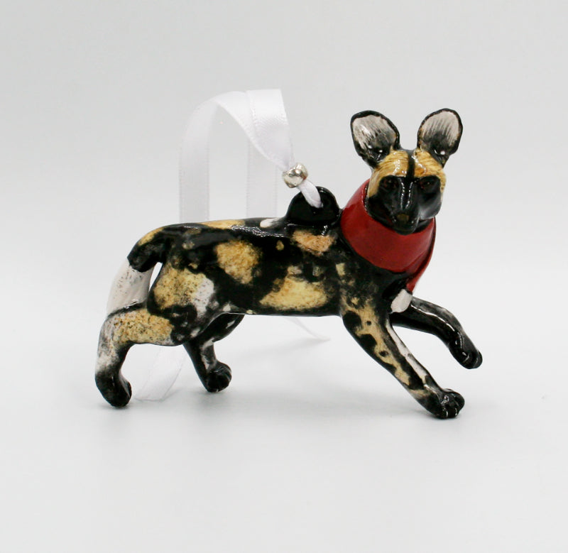 Wild dog paw up tree hanger medium