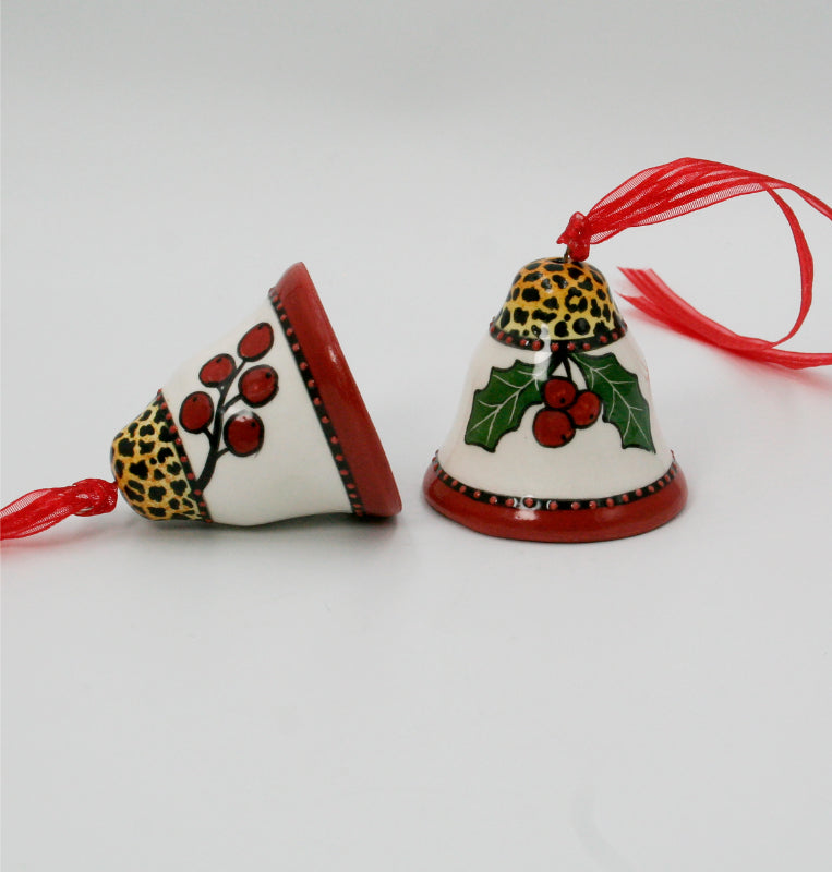 Bell hanger pair leopard trim