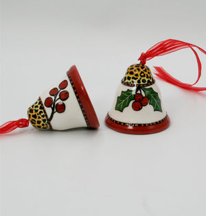 Bell hanger pair leopard trim