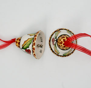 Bell hanger pair giraffe trim