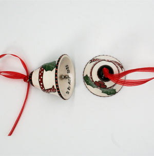 Bell hanger pair black dotted trim