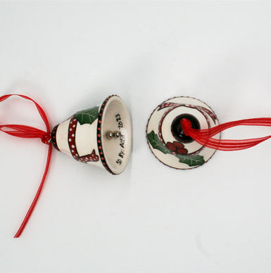 Bell hanger pair black dotted trim