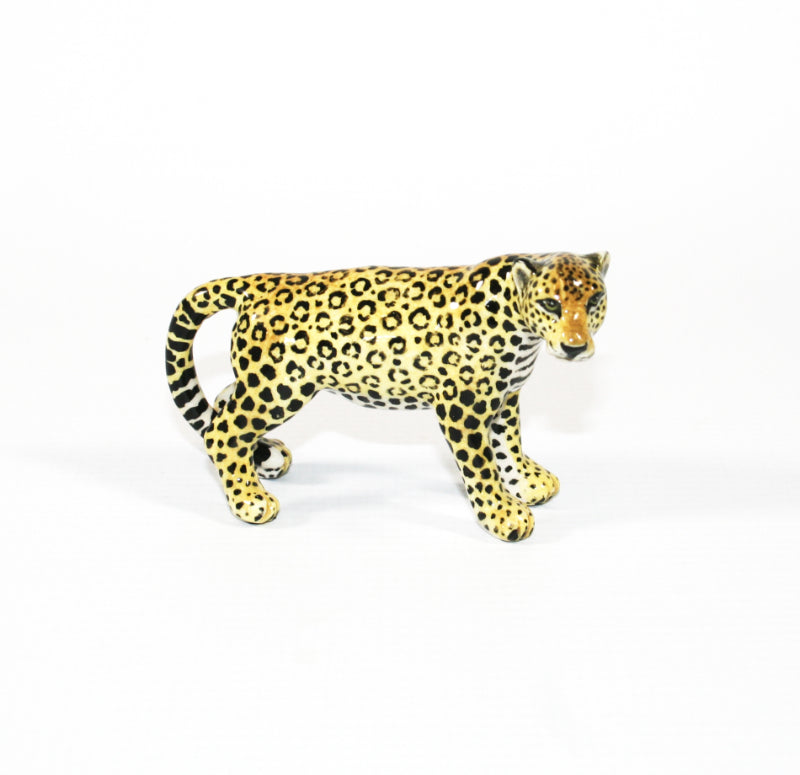 Medium Leopard standing head right