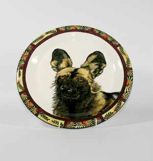 Face of wild dog wall plate