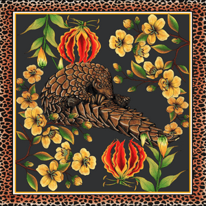 Pangolin Ember Silk Scarf