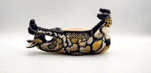 Wild dog candle holder