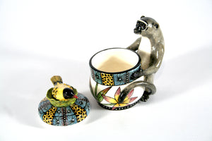 Monkey and yellow bird jewellery box