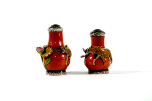 Leopard terracotta salt & pepper set