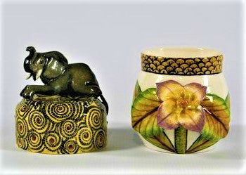 Lying down elephant jewellery box