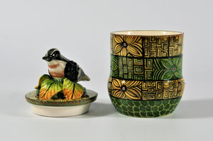 White chested robin jewellery box