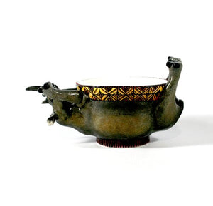 Upside down rhino bowl