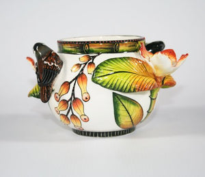 Flower & bird serviette holder