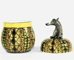 Sitting warthog jam pot