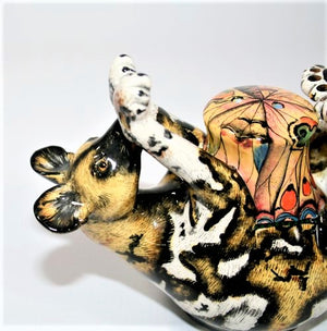 Upside down wild dog salt & pepper set