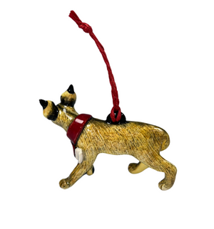 Caracal with scarf tree hanger medium