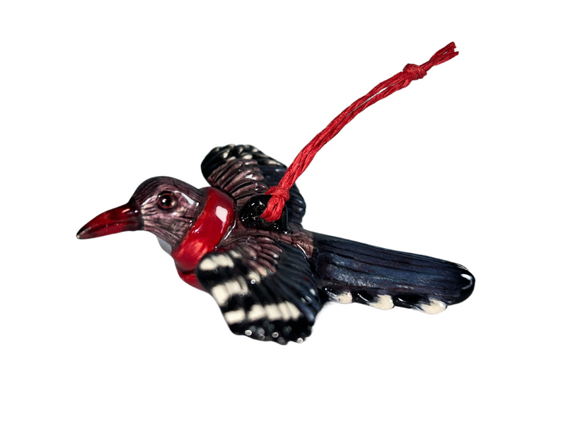 Bird with scarf tree hanger medium