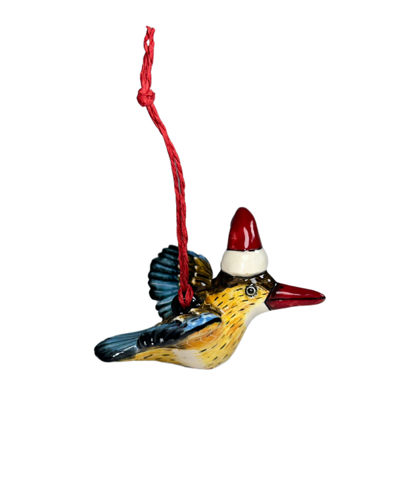 Brown-hooded Kingfisher with hat tree hanger medium