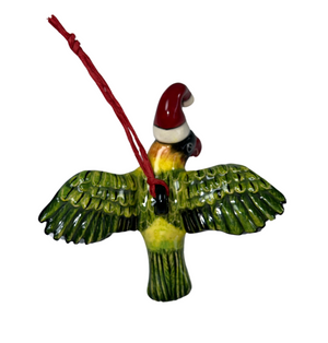 Black-Cheeked Parakeet with hat tree hanger medium