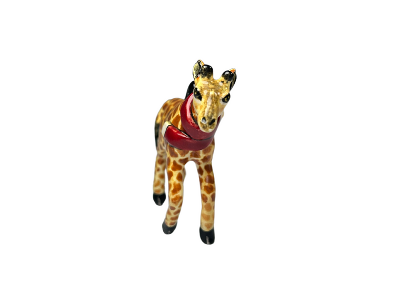 Giraffe with scarf tree hanger 1 small