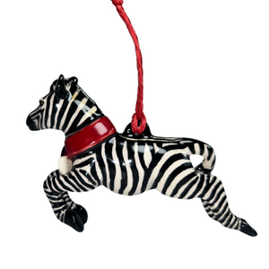 Leaping zebra tree hanger small