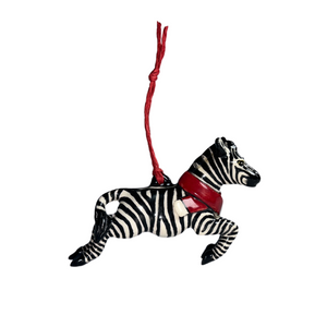 Leaping zebra tree hanger small