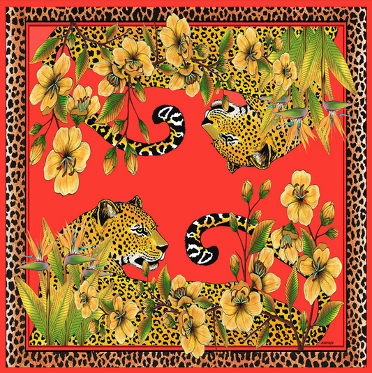 Leopard Bloom Napkins (Set of 2)