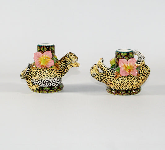 Leopard Candlesticks