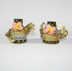 Leopard Candlesticks