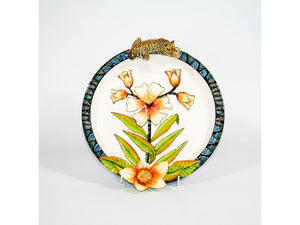 Leopard platter full body blue rim