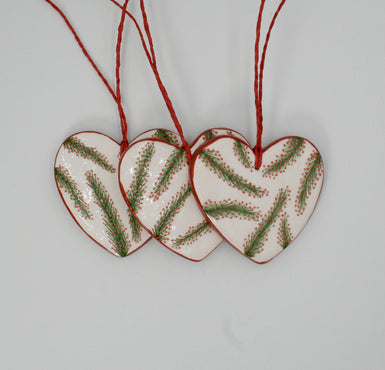 Heart tree hanger pair with branches