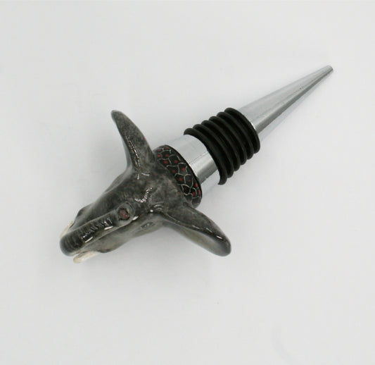 Elephant with black & red tortoise shell pattern wine bottle stopper small