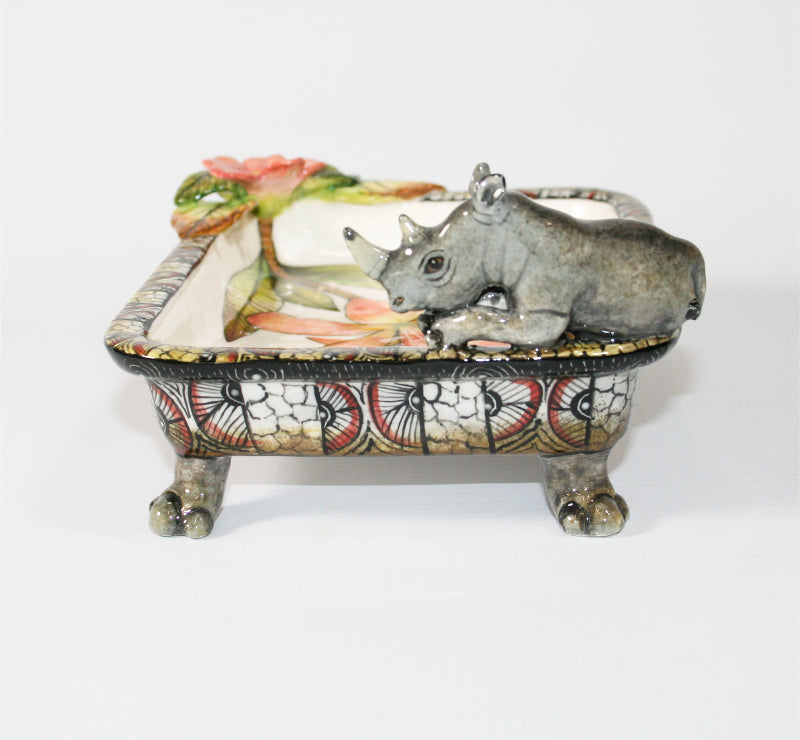 Rhino rectangular platter on legs