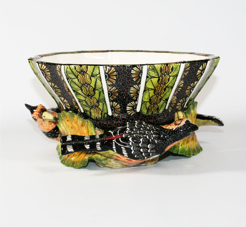 Crested Barbet Serving Bowl