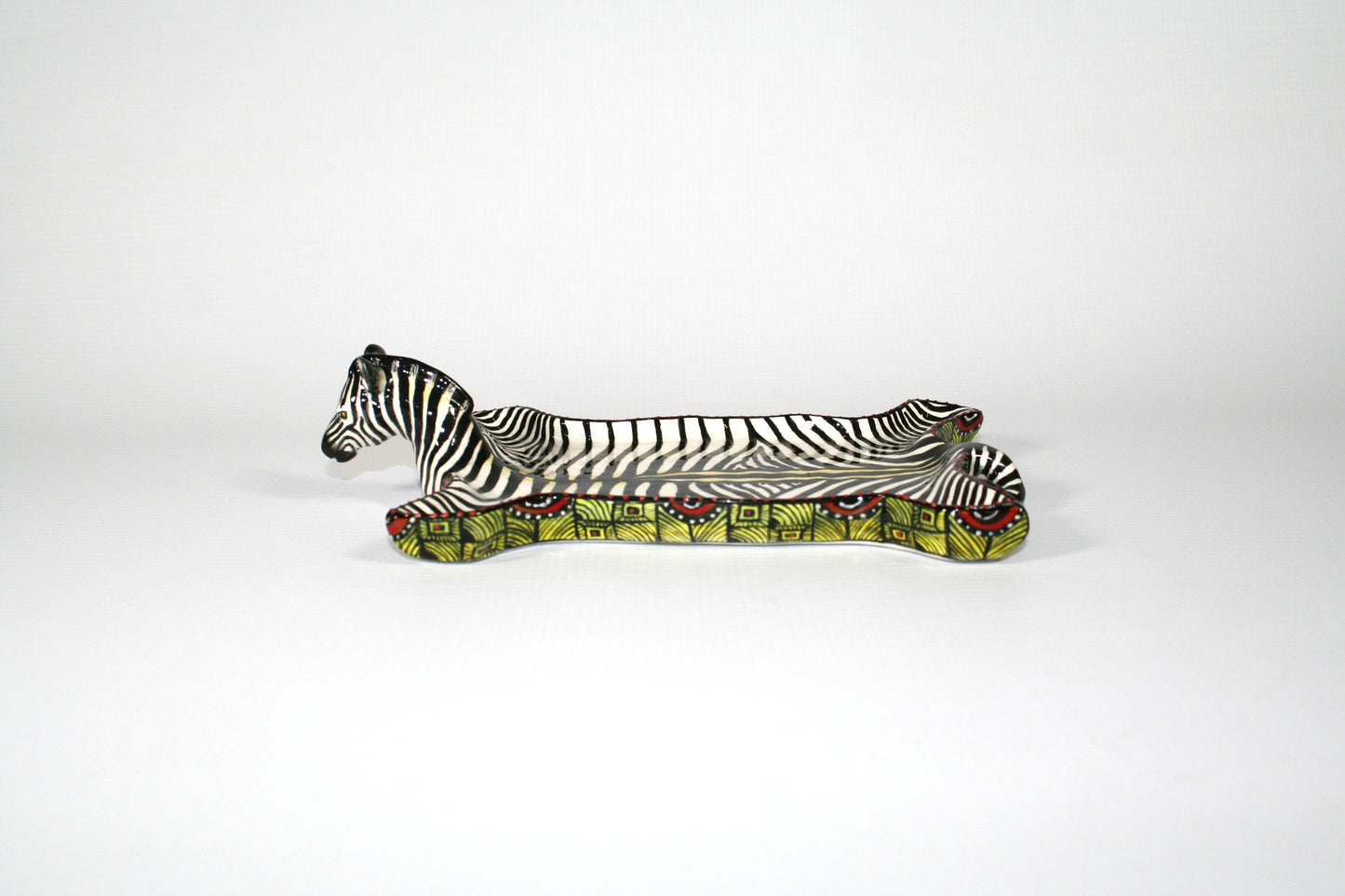 Large Zebra Skin blue & red triangle pattern