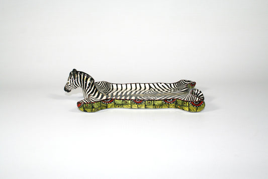 Large Zebra Skin blue & red triangle pattern