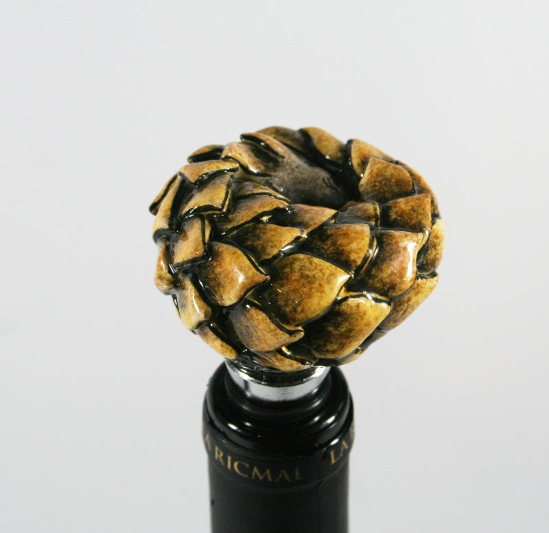 Curled pangolin 2 wine bottle stopper
