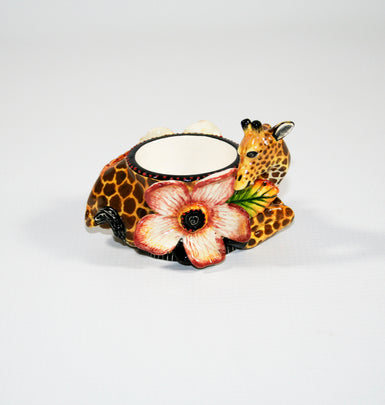 Giraffe with Orange flower egg cup