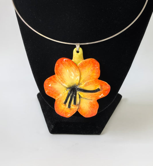 Orange lily flower