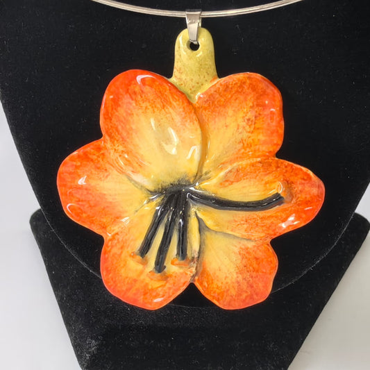 Orange lily flower