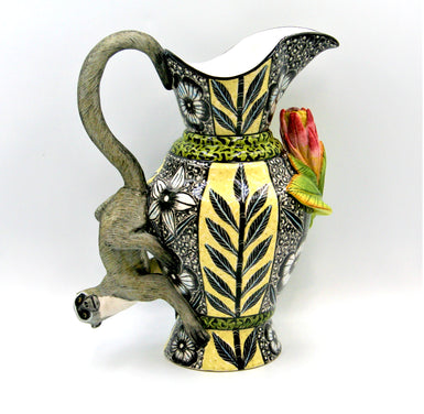Monkey handle decorative jug