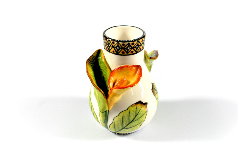 Orange Calla Lily vase