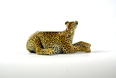 Lying Leopard Candle Holder