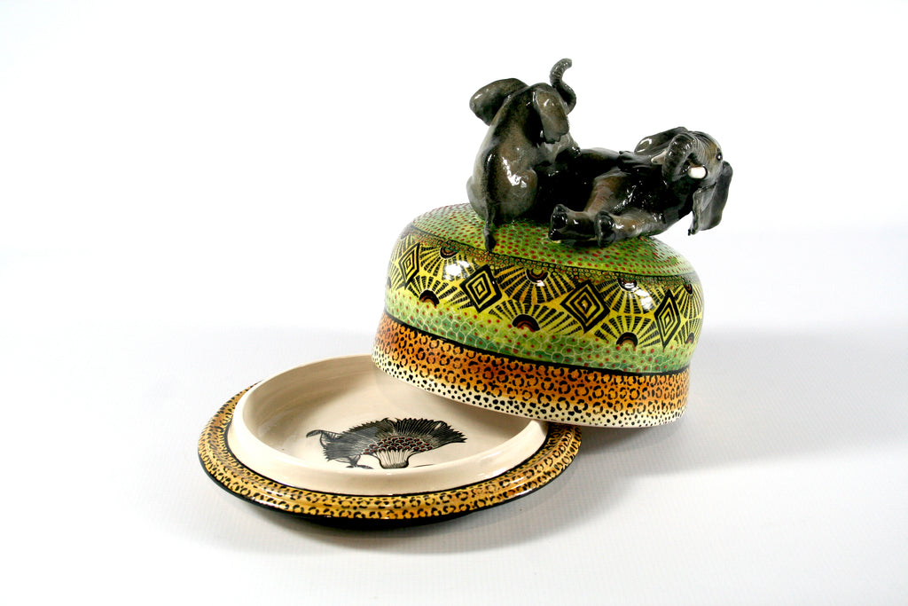 Elephant Butter Dish