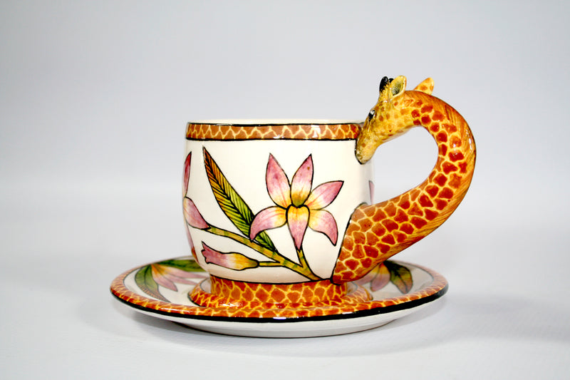 Giraffe tea cup & saucer