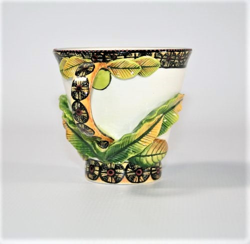 Zebra mug with flower