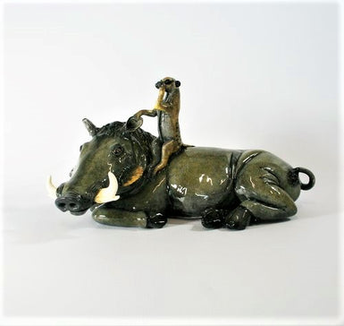 Warthog & Meerkat sculpture