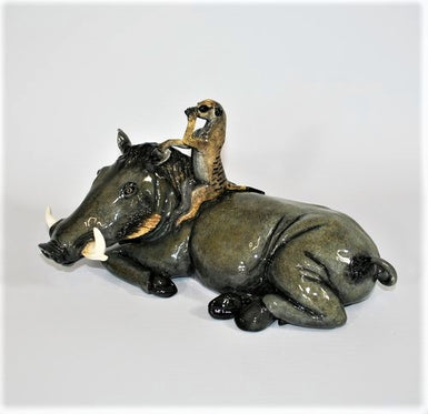 Warthog & Meerkat sculpture